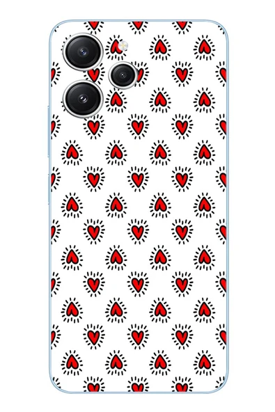 Le Balvo Redmi 12 Uyumlu Kalp Çizgisi Baskılı Silikon Kılıf ürün görseli 1