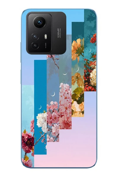 Le Balvo Redmi Note 12S Uyumlu Dik Çiçek Tabloları Baskılı Silikon Kılıf ürün görseli 1