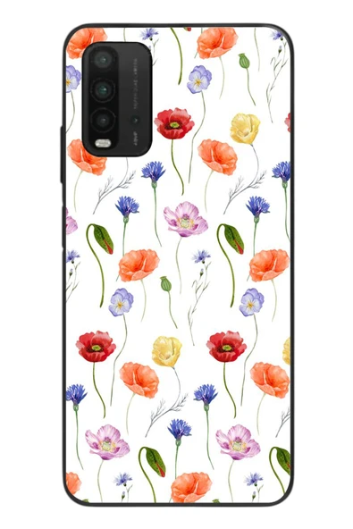 Le Balvo Redmi 9T Uyumlu Sade Tek Çiçekler Baskılı Silikon Kılıf ürün görseli 1