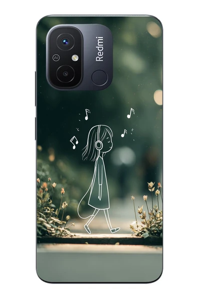 Le Balvo Redmi 12C Uyumlu Neon Kız Çocugu Baskılı Silikon Kılıf ürün görseli 1