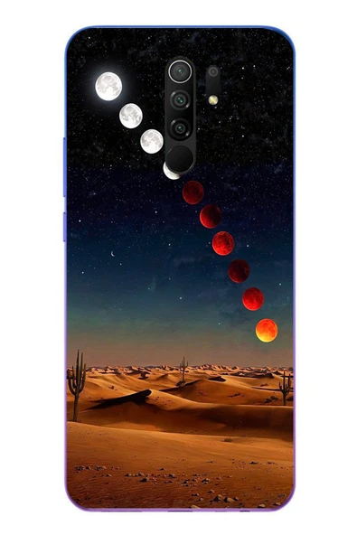 Le Balvo Redmi 9 Uyumlu Ayın Geçişi Baskılı Silikon Kılıf ürün görseli 1