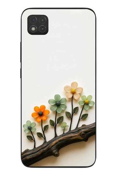 Le Balvo Redmi 9C Uyumlu Dalda Açan Çiçekler Baskılı Silikon Kılıf ürün görseli 1