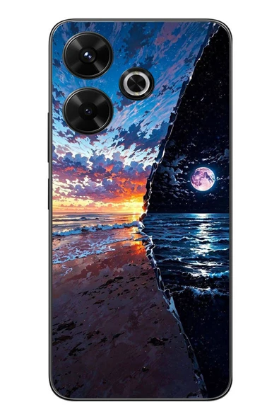 Le Balvo Redmi 13 Uyumlu Deniz Günbatımı Baskılı Silikon Kılıf ürün görseli 1