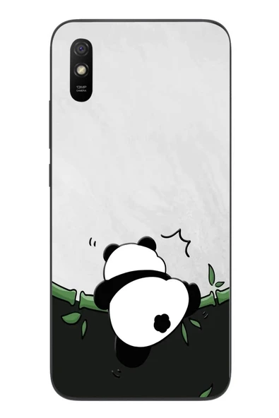 Le Balvo Redmi 9A Uyumlu Bambuya Çıkan Panda Baskılı Silikon Kılıf ürün görseli 1