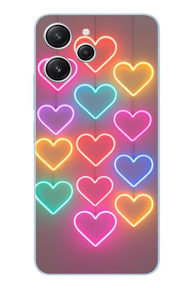 Le Balvo Redmi 12 Uyumlu Neon Kalpler Baskılı Silikon Kılıf ürün görseli 1