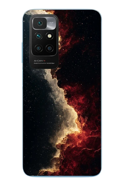 Le Balvo Redmi 10 2022 Uyumlu Uzay Boşluğu Baskılı Silikon Kılıf ürün görseli 1