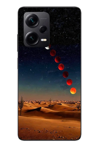 Le Balvo Redmi Note 12 Pro Plus Uyumlu Ayın Geçişi Baskılı Silikon Kılıf ürün görseli 1