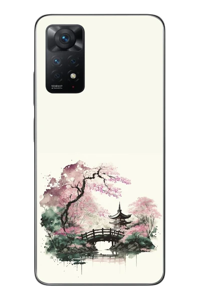Le Balvo Redmi Note 11 Pro 4G Uyumlu Japon Bahçesi Baskılı Silikon Kılıf ürün görseli 1