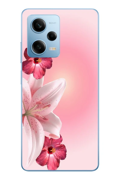 Le Balvo Redmi Note 12 Pro 5G Uyumlu Tematik Çiçek Baskılı Silikon Kılıf ürün görseli 1