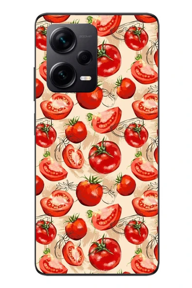 Le Balvo Redmi Note 12 Pro Plus Uyumlu Domatesler Baskılı Silikon Kılıf ürün görseli 1