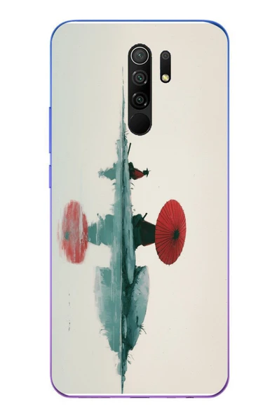 Le Balvo Redmi 9 Uyumlu Japon Şemsiyesi Baskılı Silikon Kılıf ürün görseli 1