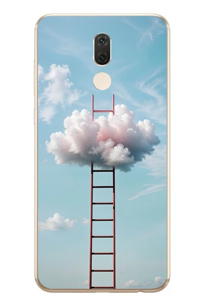 Le Balvo Huawei Mate 10 Lite Uyumlu Buluta Çıkan Merdiven Baskılı Silikon Kılıf ürün görseli 1