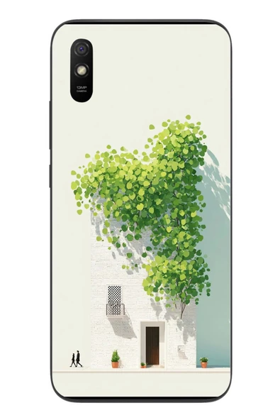 Le Balvo Redmi 9A Uyumlu Sarmaşıklı Ev Baskılı Silikon Kılıf ürün görseli 1