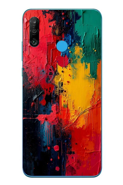 Le Balvo Huawei P30 Lite Uyumlu Renklerin Dansı Baskılı Silikon Kılıf ürün görseli 1
