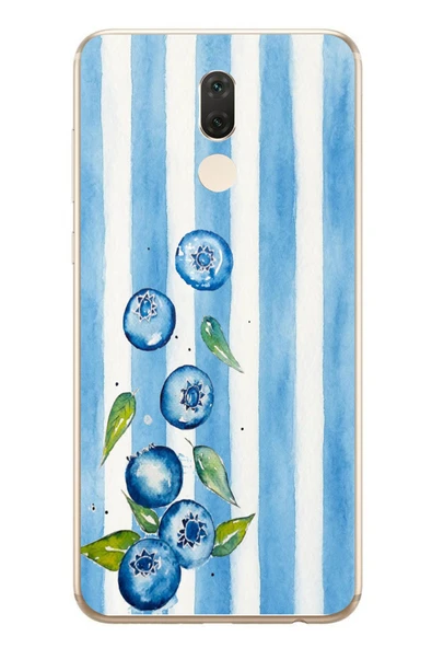Le Balvo Huawei Mate 10 Lite Uyumlu Yaban Mersinleri Baskılı Silikon Kılıf ürün görseli 1
