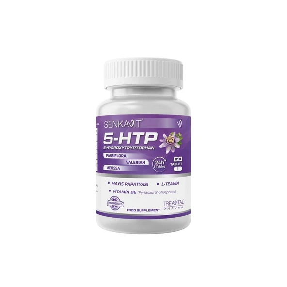 Senkavit 5 HTP, Valeriana, Melisa, L-Teanin ve Vitamin B6 içeren 60 Tablet ürün görseli 1