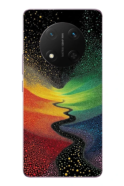 Le Balvo Honor Magic 7 Lite Uyumlu Renkli Yollar Baskılı Silikon Kılıf ürün görseli 1