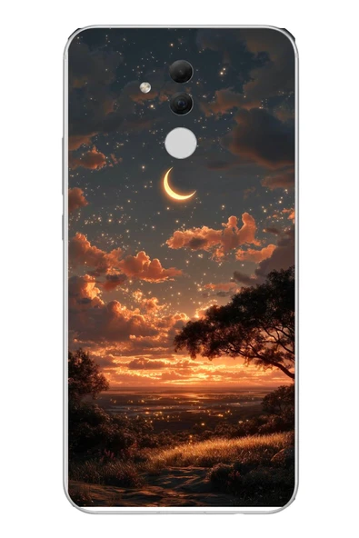 Le Balvo Huawei Mate 20 Lite Uyumlu Ay Gecesi Baskılı Silikon Kılıf ürün görseli 1