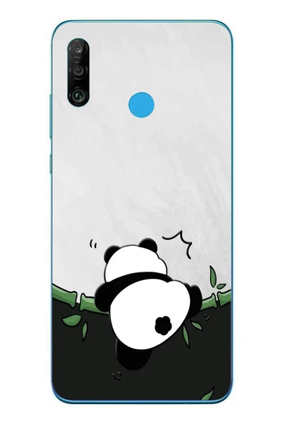 Le Balvo Huawei P30 Lite Uyumlu Bambuya Çıkan Panda Baskılı Silikon Kılıf ürün görseli 1