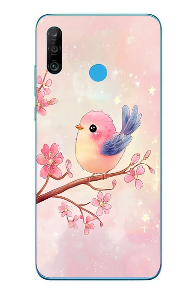 Le Balvo Huawei P30 Lite Uyumlu Dalda ki Kuş Baskılı Silikon Kılıf ürün görseli 1
