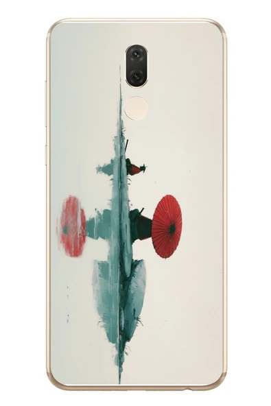 Le Balvo Huawei Mate 10 Lite Uyumlu Japon Şemsiyesi Baskılı Silikon Kılıf ürün görseli 1