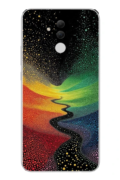 Le Balvo Huawei Mate 20 Lite Uyumlu Renkli Yollar Baskılı Silikon Kılıf ürün görseli 1
