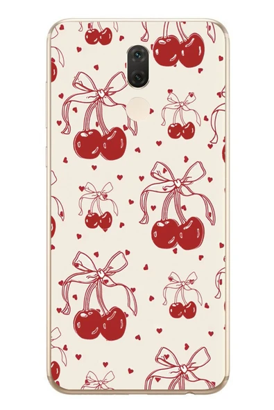 Le Balvo Huawei Mate 10 Lite Uyumlu Kiraz Bukleleri Baskılı Silikon Kılıf ürün görseli 1