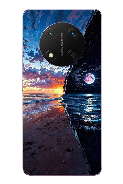 Le Balvo Honor Magic 7 Lite Uyumlu Deniz Günbatımı Baskılı Silikon Kılıf ürün görseli 1