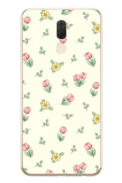 Le Balvo Huawei Mate 10 Lite Uyumlu Lale Çiçekleri Baskılı Silikon Kılıf ürün görseli 1