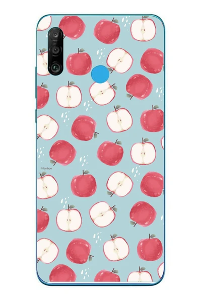 Le Balvo Huawei P30 Lite Uyumlu Elmalar Baskılı Silikon Kılıf ürün görseli 1