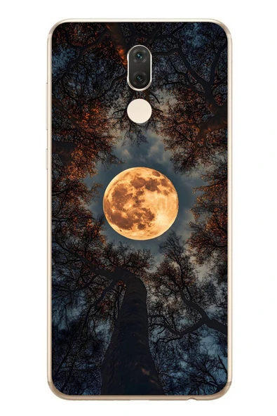 Le Balvo Huawei Mate 10 Lite Uyumlu Ay Gökyüzü Baskılı Silikon Kılıf ürün görseli 1