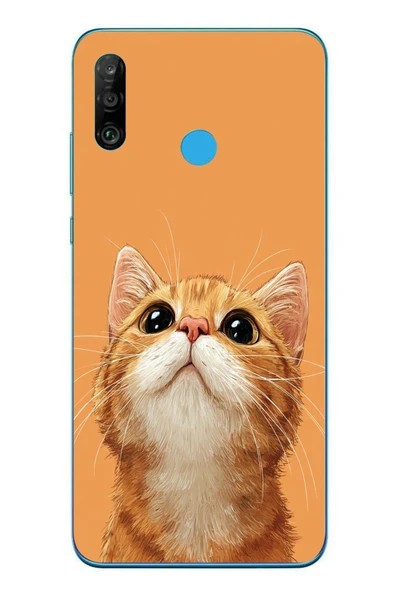 Le Balvo Huawei P30 Lite Uyumlu Masum Kedi Baskılı Silikon Kılıf ürün görseli 1