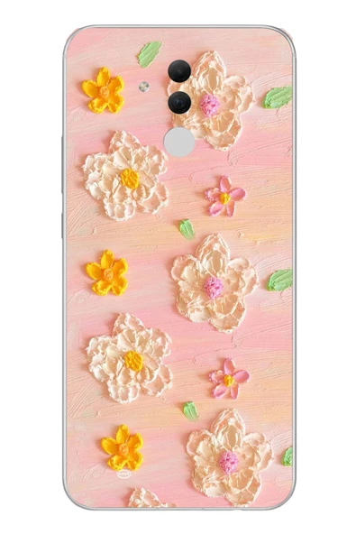 Le Balvo Huawei Mate 20 Lite Uyumlu Pastel Papatya Baskılı Silikon Kılıf ürün görseli 1