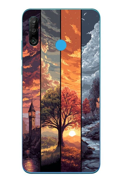 Le Balvo Huawei P30 Lite Uyumlu Sonbahar İlkbaharım Baskılı Silikon Kılıf ürün görseli 1
