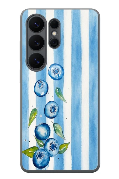 Le Balvo Samsung Galaxy S26 Ultra Uyumlu Yaban Mersinleri Baskılı Silikon Kılıf ürün görseli 1