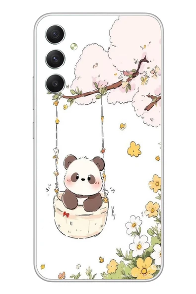 Le Balvo Samsung Galaxy A34 Uyumlu Sallanan Panda Baskılı Silikon Kılıf ürün görseli 1