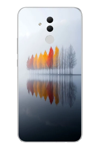 Le Balvo Huawei Mate 20 Lite Uyumlu Sonbahar Zamanı Baskılı Silikon Kılıf ürün görseli 1