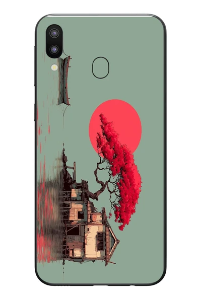 Le Balvo Samsung Galaxy M20 Uyumlu Sahil Evi Baskılı Silikon Kılıf ürün görseli 1