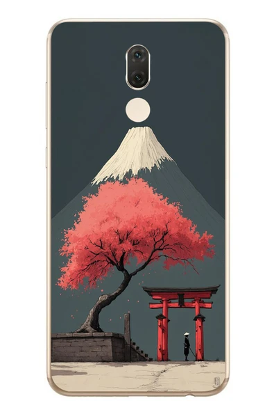 Le Balvo Huawei Mate 10 Lite Uyumlu Fuji Dağı Baskılı Silikon Kılıf ürün görseli 1