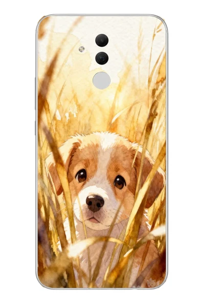 Le Balvo Huawei Mate 20 Lite Uyumlu Golden Köpek Baskılı Silikon Kılıf ürün görseli 1