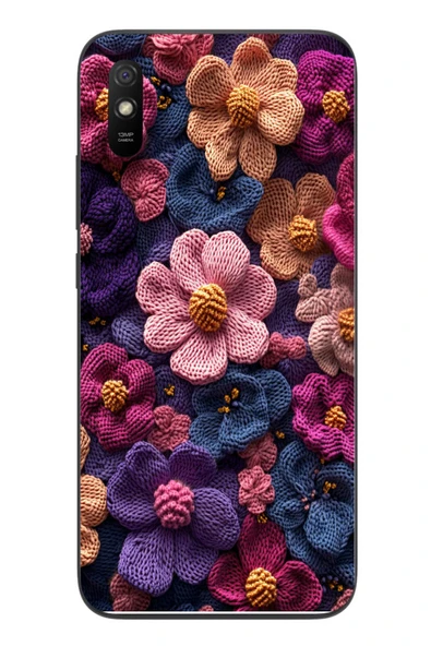 Le Balvo Redmi 9A Uyumlu Çiçek Örgüsü Baskılı Silikon Kılıf ürün görseli 1