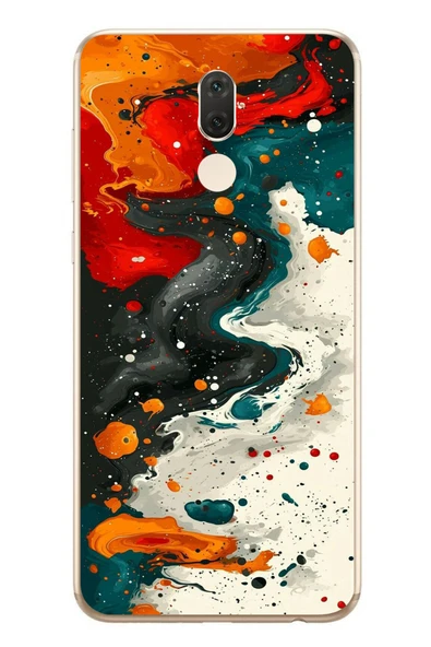 Le Balvo Huawei Mate 10 Lite Uyumlu Boya Karışımı Baskılı Silikon Kılıf ürün görseli 1