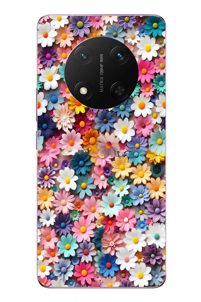 Le Balvo Honor Magic 7 Lite Uyumlu Pastel Çiçekler Baskılı Silikon Kılıf ürün görseli 1