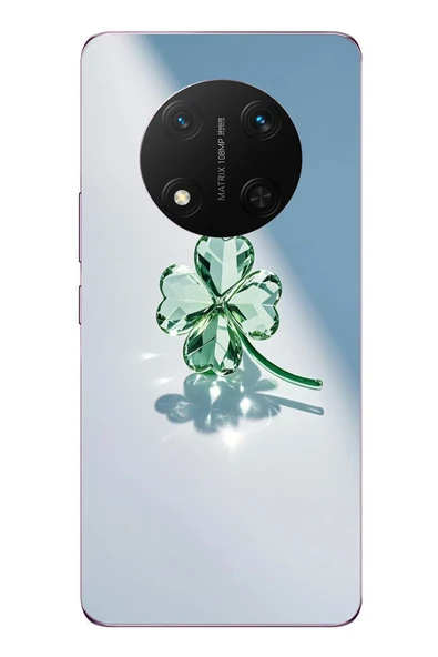 Le Balvo Honor Magic 7 Lite Uyumlu Yeşil Yonca Baskılı Silikon Kılıf ürün görseli 1