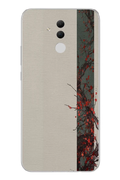 Le Balvo Huawei Mate 20 Lite Uyumlu Sade Sonbahar Sarmaşık Baskılı Silikon Kılıf ürün görseli 1