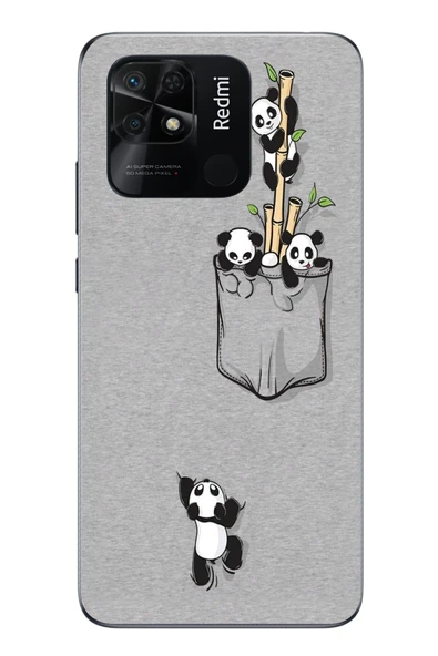 Le Balvo Redmi 10C Uyumlu Cepli Panda Baskılı Silikon Kılıf ürün görseli 1
