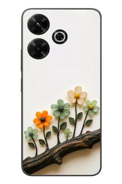 Le Balvo Redmi 13 Uyumlu Dalda Açan Çiçekler Baskılı Silikon Kılıf ürün görseli 1
