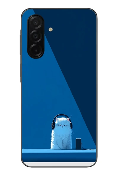 Le Balvo Samsung Galaxy A26 Uyumlu Kulaklı Kedi Baskılı Silikon Kılıf ürün görseli 1