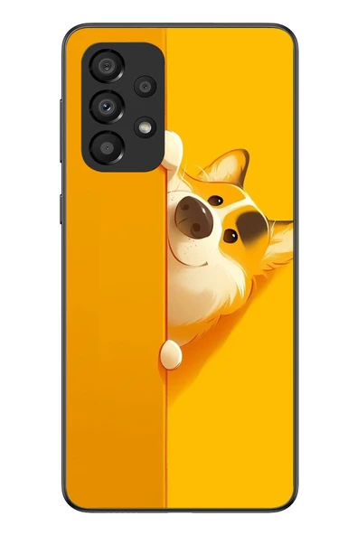 Le Balvo Samsung Galaxy A33 Uyumlu Sarı Köpek Baskılı Silikon Kılıf ürün görseli 1