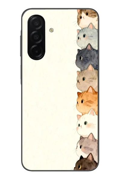 Le Balvo Samsung Galaxy A26 Uyumlu Sıralı Kediler Baskılı Silikon Kılıf ürün görseli 1